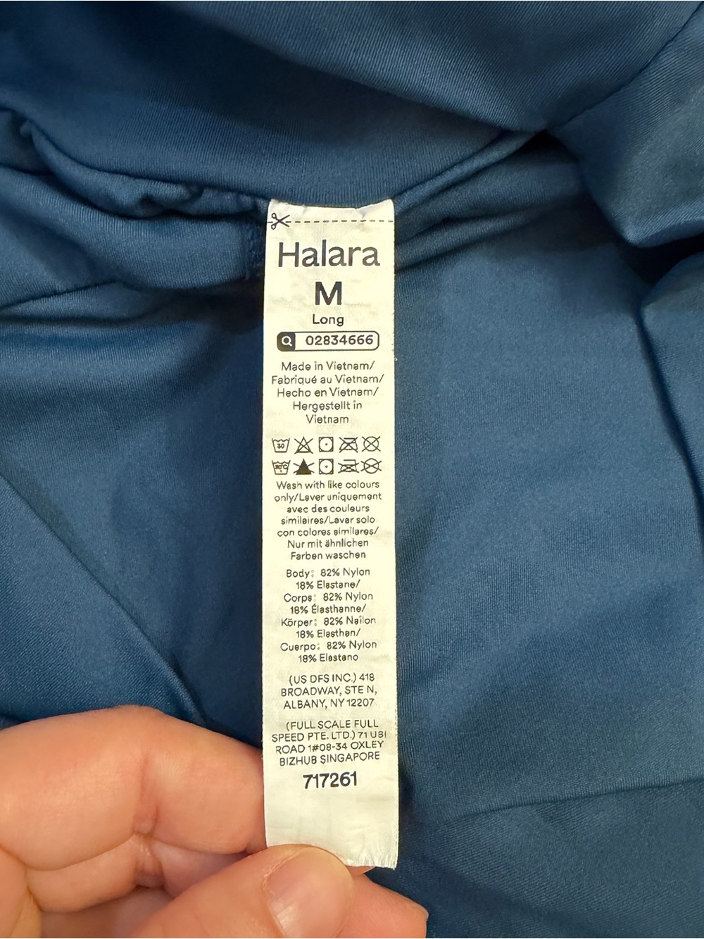Halara SoftlyZero Airy Super High Waisted 2-in-1 InstantCool Shorts Blue Medium - Picture 8 of 8